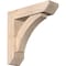 Ekena Millwork Thorton Slat Smooth Bracket w/ Offset Brace, Douglas Fir, 5 1/2"W x 20"D x 20"H BKT0604X20X20THR06SDF - alternate 1